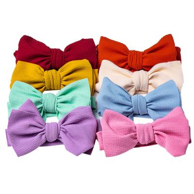 China Custom Baby Turban Headband Designer Baby Hair Accessories Soft And Comfortable Nylon Winter Colorful Headband for sale