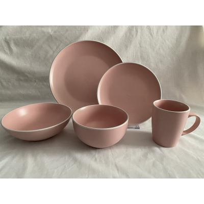 China Hotel Sustainable Elegance Fine Restaurant Poland Porcelain Dinnerware Set / 16 Pieces for sale