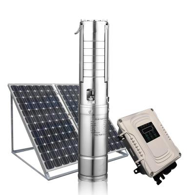 China Buildings 4FLD Commercial Solar Submersible Pump Brushless DC Water Pump Submersible Cost Pump Solar Water For Garden for sale