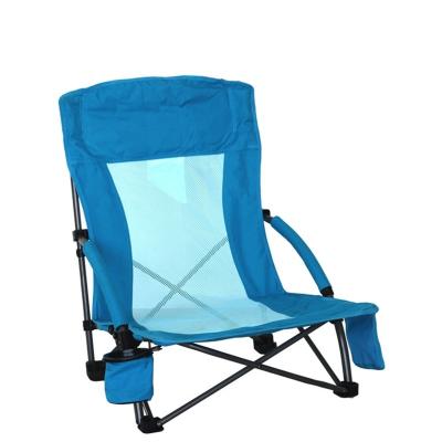 China Single Folding Extended Foldable Foldable Portable Outdoor Beach Chair Low Lounge Camping Chair Seat for sale