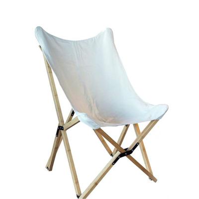 China Easy To Carry Portable Backpack Fishing Chair With Oxford Cloth Beech Wood Frame Folding Camping Chair for sale