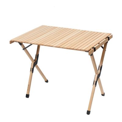 China Wholesale Wooden Outdoor Camping Table Beech Easy Carry Wooden Folding Table for sale