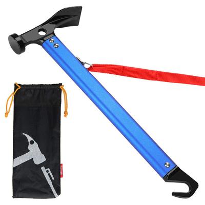 China Lightweight Outdoor Camping Hammer Aluminum Gear Hammer Tent Stake Solvent for sale