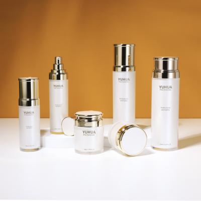 China 38g 35ml 150ml Cosmetic Packaging Set Acrylic Pump Lotion Bottle Sets for sale