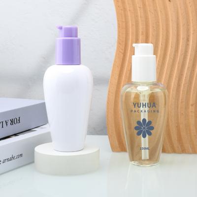 China Electroplating Plastic Lotion Bottle 150ml PET Shampoo Pump Bottle for sale