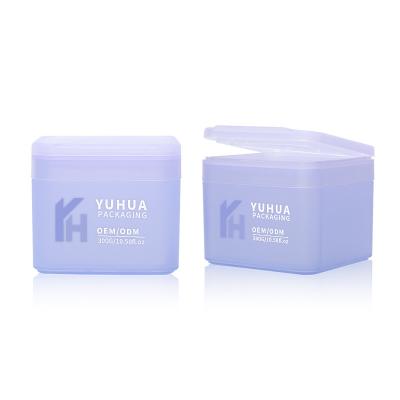 China 300 Gram Flip Top Plastic Cream Jar Pp Empty Plastic Cosmetic Jar With Lid for sale