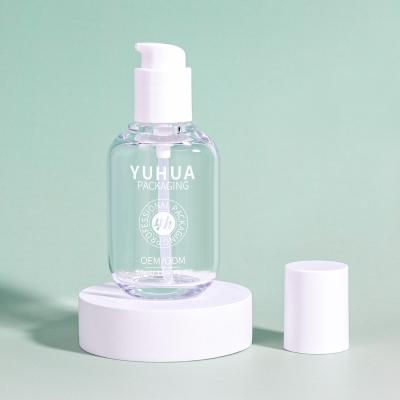 China Custom Logo Clear empty serum lotion pump bottle luxury petg plastic cosmetic bottle with pump en venta