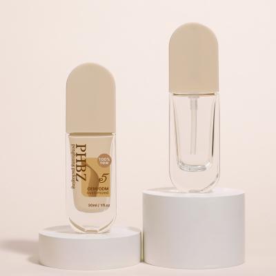 China Glass Liquid Foundation Bottles 30ml Elliptical Shape Liquid Cream Lotion Bottle for sale