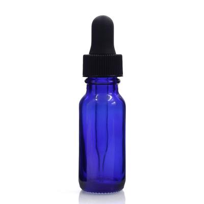 China Het Glas Boston van de massageolie 15ml om Flessen met Druppelbuisjeglb Blauwe Kleur Te koop