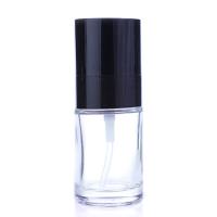 Chine Bouteille en verre du conteneur 30ml de base liquide cosmétique vide de maquillage avec la pompe noire F037 à vendre