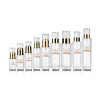 China Klares Sprüher-Pumpen-Lotions-Glas füllt 15ml 100ml 150ml mit Kappe ab zu verkaufen