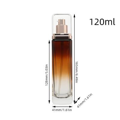 China Lege Vierkante 120ml-van de de Flessennevel van het Lotionglas Pomp 4 Oz Amber Glass Bottles Te koop