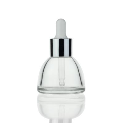 China Unique Shape Skin Care Serum Oil Use 15ml Clear Glass Dropper Bottle In Stock Good Bottles S039 for sale