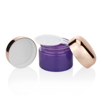 China Frasco de vidro de creme roxo de empacotamento de creme do vidro 30ml do frasco do olho feito sob encomenda para o cosmético à venda