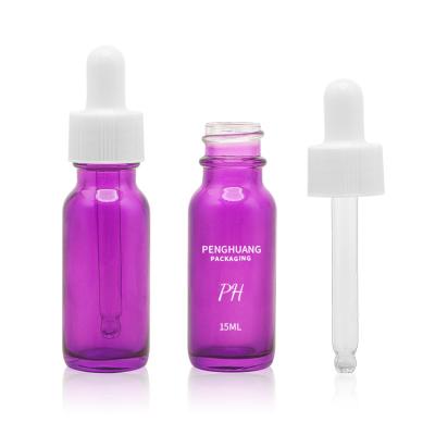 China o vidro roxo de 15ml 60ml 120ml Boston engarrafa o conta-gotas branco à venda