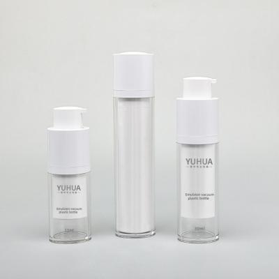 China Luftloses HAUSTIER Plastiktransparente runde Form flaschen-15ml 30ml 50ml zu verkaufen