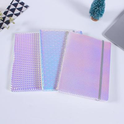 China Custom Printing Loose Leaf Promotional Gift School Holographic Notebooks For Students A4 A5 Size for sale