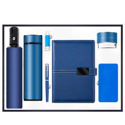 China Instant Power Bank Speaker Notebook Pen Agriculture Umbrella Flask USB Workout Executive Custom Business Gift Set Model for sale