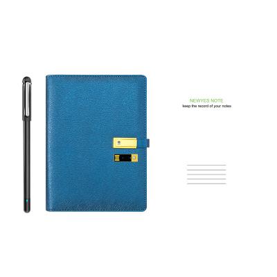 China Hardcover book straining pen luxury smart synchronization products PU leather loose-leaf notebook bulk gift idea for sale