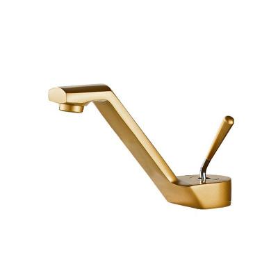 China Wenzhou Sanitary Ware Metered Faucets Gold Plated Bathroom Basin Faucets Cold and Hot Mixer Basin Sink Faucet for sale