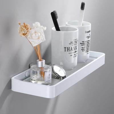 China Rust Resistant Hot Sale Shower Tier Single Glass Bathroom Shelf Hanging Bathroom Shelf for sale