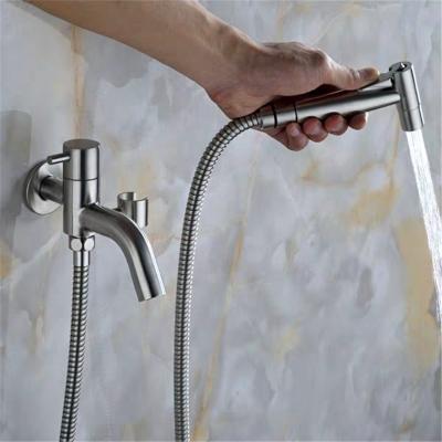 China SUS304 Contemporary Hot Selling Double Fashion Bathroom Hand Held Portable Bidet Sprayer for sale