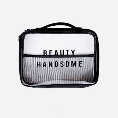 China Fashion Wholesales Colorful 3 Sets Clear PVC Travel Cosmetic Bags Transparent Cosmetic Bag for sale