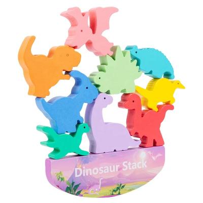 China Montessori Toys for Girl and Boy Balance Game Kids Wooden Animal Fun Toys Stacking Toys Wooden Blocks for sale