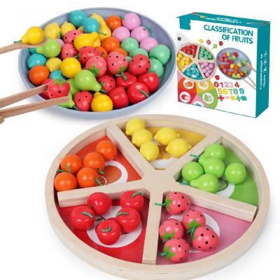 China DIY TOY play house simulation fruit classification plate folder fruit game early education enlightenment toy children for sale