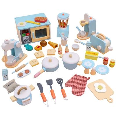 China Pretend Play Toy Set Toy Kids Wooden Kitchen Pretend Room Toy Montessori Early Education Play Puzzle Simulation Kitchen Toys Play Set for sale