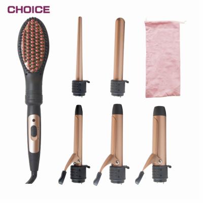 China Home Custom Electric Portable Hair Curler Travel Promotion Hair Iron Magic Wand Ceramic Professional Rotating Curling Set for sale