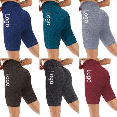 China 2023 Women's Seamless Workout Cropped Biker Shorts Butt Sports Shorts Gaiters High Waist Lift Crac! crack! for sale