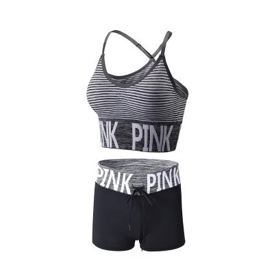 China Wholesale Breathable Fitness Yoga Wear Sports Bra Three Point Shorts Fitness Common Wear Two Piece Set for sale