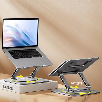 China (Size) MC 360 Swivel Adjustable Portable Foldable Adjustable Laptop Stand Riser Ergonomic Laptop Stand for iPad Notebook for sale