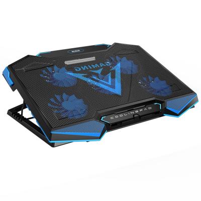 China No Noise Wholesale MC Gaming Laptop Cooler With 5 Fans Air Cooling Pad Pad Radiator Cooling Pad for sale