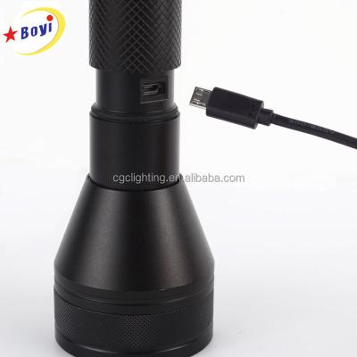 China Convenient USB Rechargeable LED Waterproof Aluminum Outdoor Rechargeable Flashlight for sale