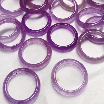 China China Amethyst Solid Crystal Ring Amethyst Band Ring Gemstone Ring for Men and Women for sale