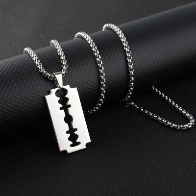 China Hiphop 2021 Alloy Punk Jewelry Stainless Steel Chain Mens Necklace Style Hiphop Pendant Necklaces For Men for sale