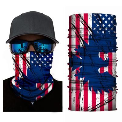 China Outdoor Activities Custom Country Flag USA Flag Multifunctional Tube Neck Cuff Seamless Bandanas For Men for sale