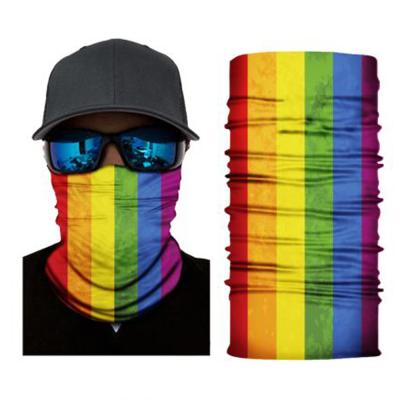 China Outdoor Activities Fashion Custom Print Rainbow Adult Fishing Balaclava Bandana Neck Cuff for sale