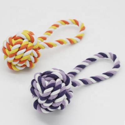 China Hot Sale Cotton Rope Toy Ball Durable Pet Toy Viable Dog Chew Toy for sale