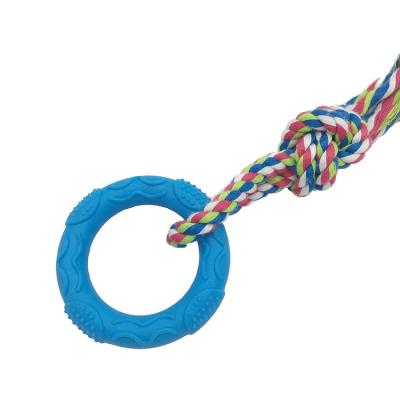 China TPR dog toy tpr sustainable pet Toy Dog Chew Toy with cotton rope for sale