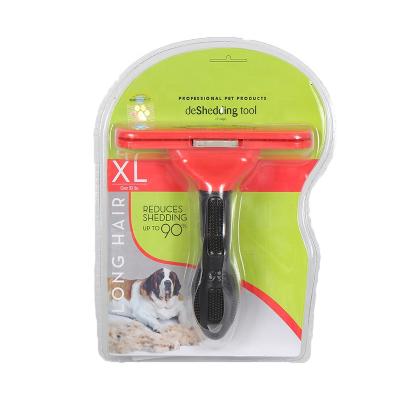 China Viable Professional Pet Grooming Hair Fur Remover Comb Deshedding Tools Fur Remover For Long Hair Dog for sale