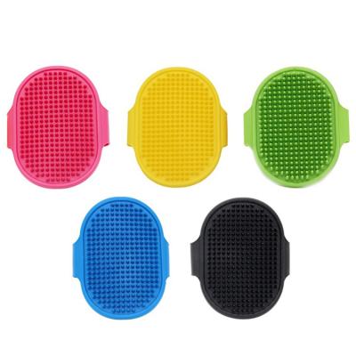 China 2021New Sustainable Dog Bath Brush Combing Rubber Dog Bath Brush for sale