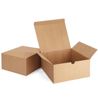 China Recycled Materials Creative Elaborate Bottom Foldable Cardboard Boxes High Quality Kraft Paper Brown Gift Boxes With Lids for sale