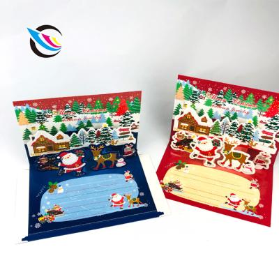 China Europe Happy Holiday Cards 3D pop Christmas Holiday Greeting Cards Message Card for sale