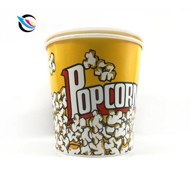 China Single Wall Factory Supply Food Grade Customized 32oz/46oz//64oz/85oz  Disposable Paper Popcorn Bucket for sale