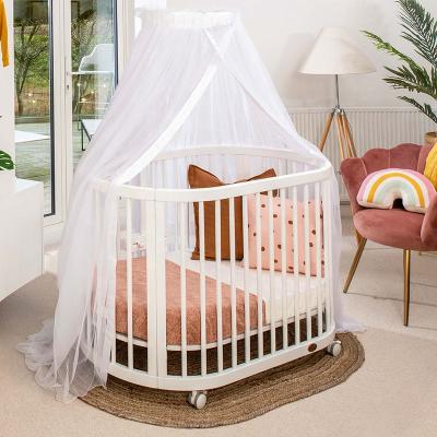 China Boori Modern ODM OEM Multi Functional 4 In 1 Convertible Wooden Round Crib Crib for sale