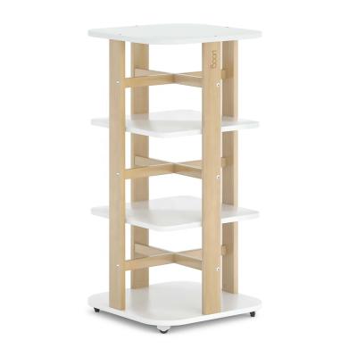 China Boori Contemporary B2B Only ODM OEM Combined White Smart Wooden Standing Revolving Shelf For Kids for sale