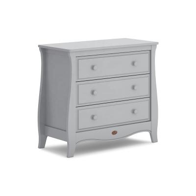 China Clever Assembly Boori Wooden Children's Storage 3 Drawer Collected Bedroom Gray Bedside Chest Of Drawers for sale